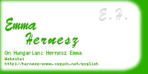 emma hernesz business card